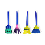 Набор кистей " Mazari " фигурные, EVA, ручка пластиковая, 4шт, пакет, европодвес