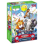 Пазлы " Hatber " 104элемента ECO Веселое путешестви 22*32см, картонная упаковка