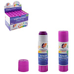 Клей-карандаш " Луч " Классика 9гр, фиолетовый, основа PVP, картонный дисплей