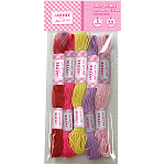 Нитки для вышивания " deVente " полиэстер, 8м, 5цв по 1шт, неоновые цвета, 5 рулонов, пакет, европодвес