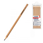 Набор карандашей ч/гр " Attomex " 6шт, 2В, В, НВ, Н, 2Н, шестигранный, цвет корпуса - желтый, пластиковая упаковка, европодвес