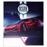 Тетрадь А5 18л клетка " Академия Групп " Стильные авто, офсет, на скобе, обложка - мелованный картон, УФ-лак, 5 дизайнов в спайке