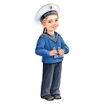 Плакат фигурный " Империя поздравлений " 933 А2 Мальчик-моряк, без отделки