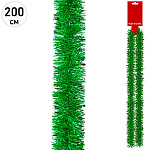 Мишура " KWELT " 200см d=7см, Зеленая, европодвес