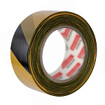 Лента сигнальная для ограждений НЕКЛЕЙКАЯ 50мм*200м чёрно-желтая, без индивидуальной упаковки