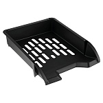 Лоток для бумаг горизонтальный пластиковый " Стамм " Лидер, черный