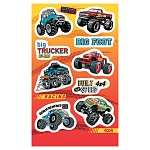 Наклейки " Мир открыток " 0-11 А6 Машины Big foot, без отделки