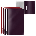 Набор скоросшивателей пластиковых А4 " Erich Krause " Matt Blackberry Marsala, ароматизированные 3шт, 120/180мкм ассорти, текстура повехности- песок