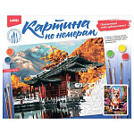 Картина по номерам " Lori " 40*50см Корги в цветах, состав набора: основа на картоне с контуром, краски, вспомогательный лист, кисть, акриловый лак, инструкция, картонная упаковка, европодвес