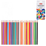 Карандаши цветные деревянные Concept 24цв " Hatber " стираемые трехгранные, картонная упаковка, европодвес