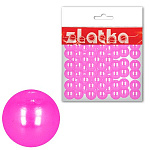 Набор бусин " Zlatka " №08 4мм*100шт, фуксия, пластик, пакет, европодвес