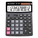 Калькулятор настольный 12 разрядов " Skainer " SK-400L, 150*193*29мм, двойное питание, черный