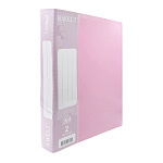 Папка 2 кольца " KWELT " А4 40мм Premium Pastel пион, пластик 0,7мм, бумажная вставка во внешний кармашек, внутренний карман, индивидуальный штрихкод