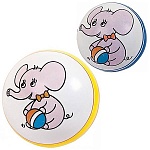 Мяч резиновый d=10см Ассорти (без возможности выбора дизайна), накачанный