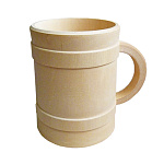 Деревянная заготовка из липы " Мастерская РуТвор " Кружка, h=120мм d=95мм
