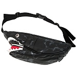 Сумка поясная " deVente " 24*12*7см Shark Area, 1 отделение, внешний карман, на молнии, регулируемый пояс с пряжкой, мраморная ткань