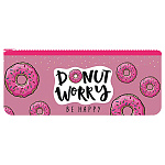Пенал-косметичка " Пчелка " К-221 1 отделение 200*80*30мм Donut worry, на молнии, печать на ткани