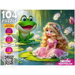 Пазлы " Рыжий кот " 104элемента Оживи мультфильм. Дюймовочка 33*24см, картонная упаковка 19,4*14,6*3,7см