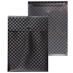 Папка на кнопке " deVente " А4 Total black, пластик 0,4мм, фактура шахматная доска, вертикальная, внешний карман сзади, индивидуальная упаковка