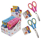 Ножницы для левшей детские " deVente " Cosmo Lefthander, 12,4см, пластиковые, ассорти, прорезиненные ручки, картонный дисплей