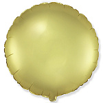 Шар фольгированный 18"/46см Круг Сатин Gold