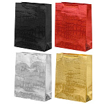 Пакет бумажный " Basir " 19,5*23,5*8см, Голография, ассорти (без возможности выбора цвета), ламинированный, голография-крокодил