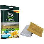 Мочалка для эмали и тефлона " Master Fresh " 2шт 80*120*20мм