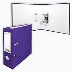 Папка-регистратор А4 " KWELT " сборная 50мм фиолетовая, ПВХ, пластиковый карман со сменной этикеткой, металлическая окантовка