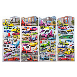 Наклейки детские " Mazari " Машинки, 95*250мм, 4 дизайна, пакет, европодвес