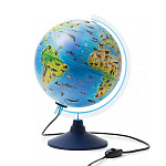 Глобус детский зоогеографический с подсветкой от сети 250мм " Globen ", серия Классик Евро