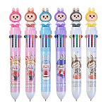 Ручка шариковая автоматическая " Mazari " Лабубу 10цв, 0,7мм, пулевидный пишущий узел, пластиковый корпус, цвет корпуса - ассорти 4 дизайна, картонный дисплей