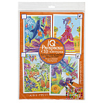 IQ Раскраска " Айрис-пресс " А4+ 2л Разноцветный микс-7, 3D-контур, стразы