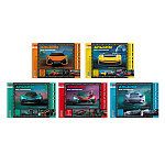 Альбом А4 32л спираль " Hatber " В мире авто (ассорти), обложка - металлизированный картон, отрывные листы, выборочный УФ-лак, 5 дизайнов в спайке