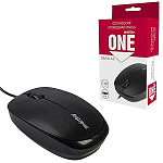 Мышь " SmartBuy " 214 One проводная оптическая, 3 кнопки, черная, 1200 DPI, кабель USB