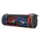 Пенал-тубус " Пчелка " ПТ-02 1 отделение 195*85мм, Auto Sport, на молнии, ткань