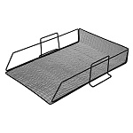 Лоток " KWELT " горизонтальный, 1 отделение, 28*34*6,5см, металлический, сетчатый, черный