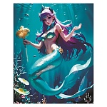 Картина по номерам " Рыжий кот " 40*50см Принцесса подводного мира, состав набора: 1 холст с эскизом на подрамнике, акриловые краски, кисти, крепеж, картонная упаковка