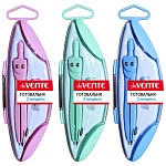 Циркуль 2 предмета, металлический 12,5см, набор грифелей, пластиковый футляр, европодвес, ассорти, Pastel " deVente "