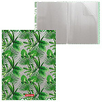Папка 30файлов " Erich Krause " А4 Tropical Leaves разноцветная, пластик 0,55мм, с текстурой поверхности " песок "