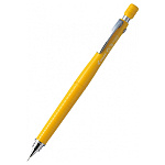 Карандаш механический " Pilot " 0,3мм, рифленый держатель, ластик, круглый, пластиковый, цвет корпуса - желтый, серебристый клип