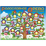 Плакат " Праздник " 941 А2 Родословное древо моей семьи, без отделки, без текста
