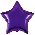 Шар фольгированный " Браво " 18"/46см Звезда Фиолетовый