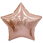 Шар фольгированный " Браво " 18"/46см Звезда Шампань