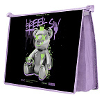 Папка " Пчелка " А4-291 (325*230*55мм) молния сверху Мишка, печать на картоне