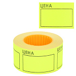 Ценники ролик. 35*50 мм по 200 этик желтый