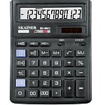 Калькулятор настольный 14 разрядов " Skainer " SK-484II, 143*192*40мм, двойное питание, черный
