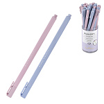 Ручка гелевая " Bruno Visconti " Super Slim. Zefir, черная 0,28мм, толщина письма 0,2мм, пластиковый корпус, покрытие soft-touch, цвет корпуса - ассорти multicolor, колпачок с клипом, сменный стержень, пластиковый тубус