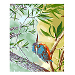 Картина по номерам " Lori " 40*50см Маленькая птичка, состав набора: основа на картоне с контуром, краски, кисть, палитра, инструкция, картонная упаковка, европодвес