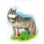 Плакат фигурный " Мир поздравлений " 930 А4 Волк, европодвес