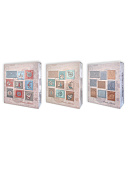 Фотоальбом " KWELT " 40 фото Stamps, ассорти, 13*18см, твердая обложка, индивидуальный бокс, в термоусадочной пленке, 18*21*5см